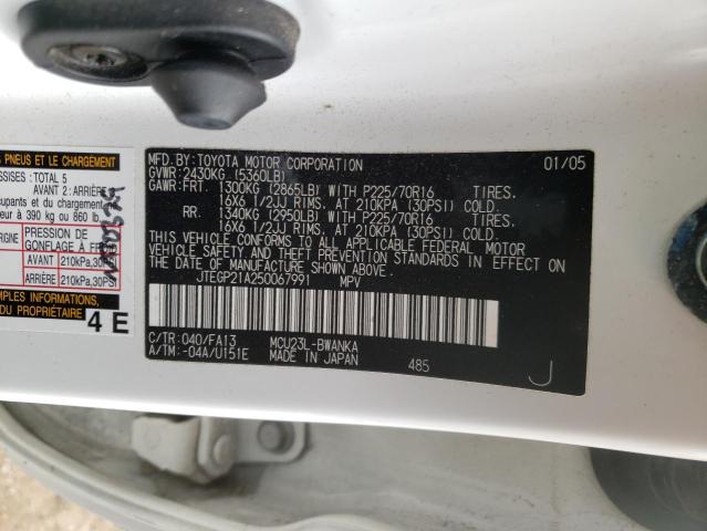 Photo 10 from auction – 2005 TOYOTA HIGHLANDER with VIN JTEGP21A250067991