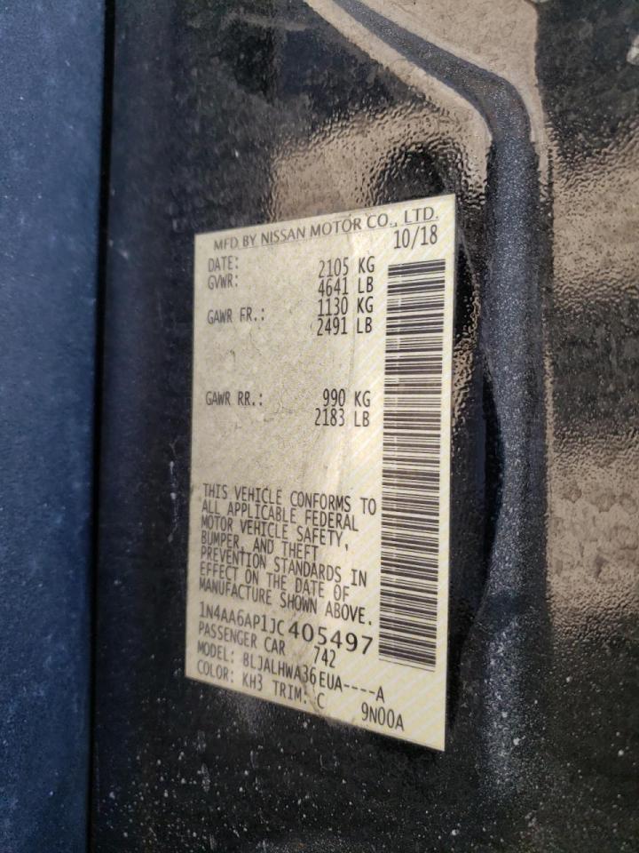 Photo 10 from auction – 2018 NISSAN MAXIMA 3.5 with VIN 1N4AA6AP1JC405497