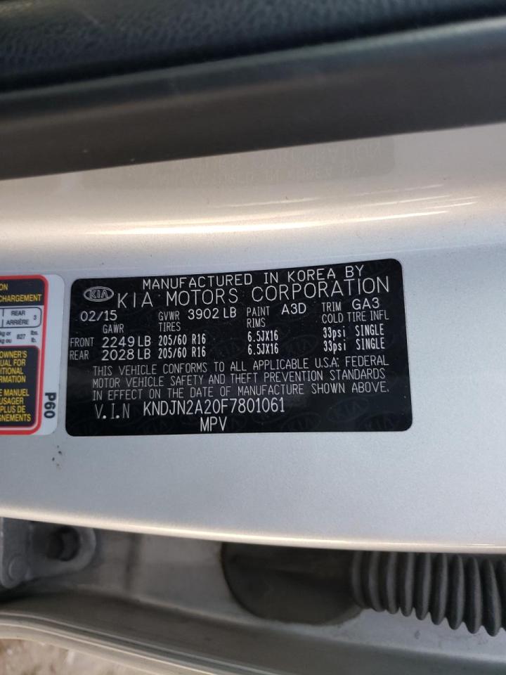 Photo 10 from auction – 2015 KIA SOUL with VIN KNDJN2A20F7801061