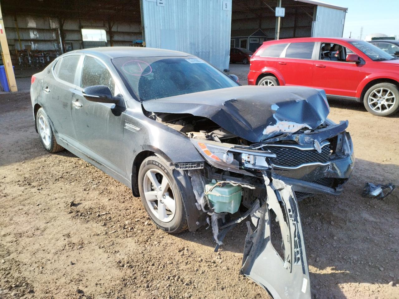 KIA OPTIMA LX 2014 with VIN 5XXGM4A71EG276652 - Photo from auction