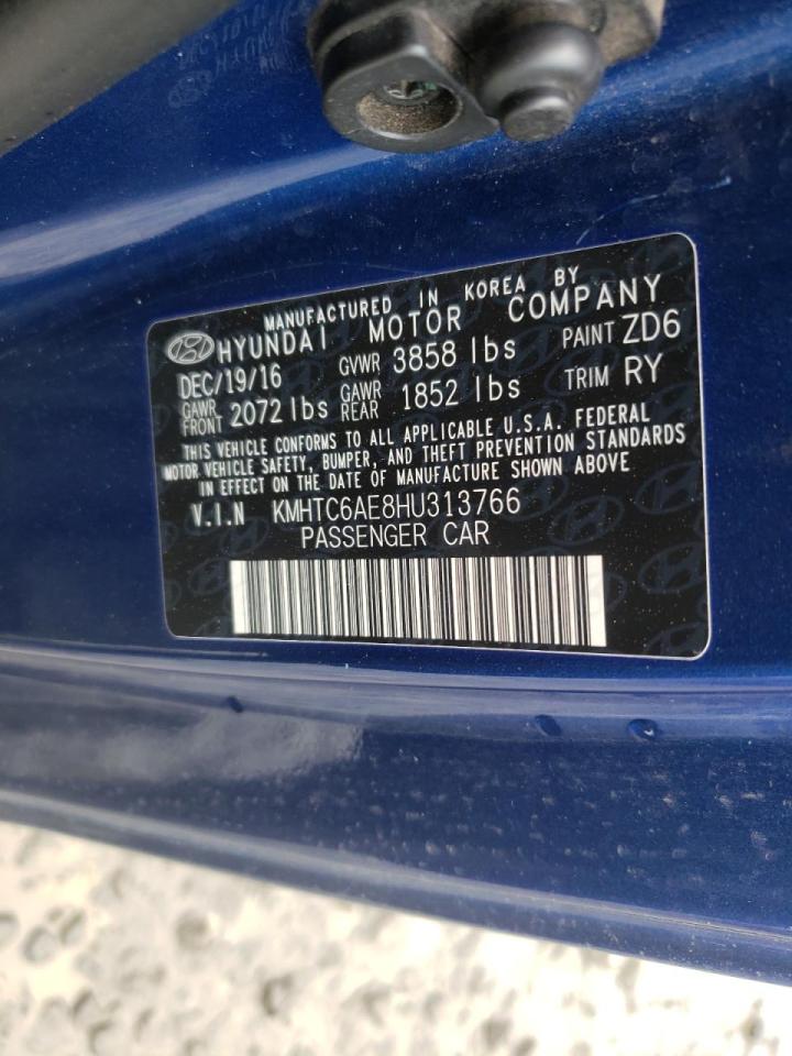 Photo 10 from auction – 2017 HYUNDAI VELOSTER T with VIN KMHTC6AE8HU313766