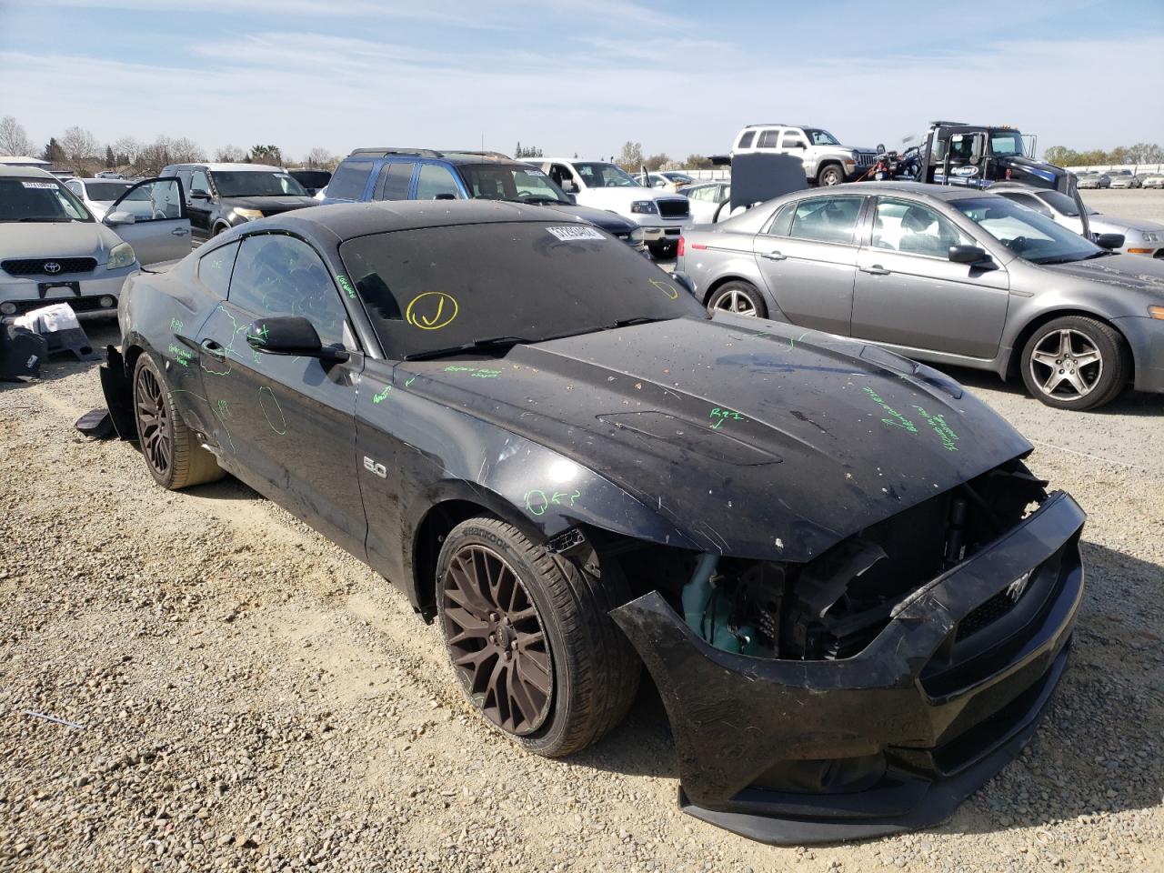 FORD MUSTANG GT 2015 with VIN 1FA6P8CF0F5371150 - Photo from auction