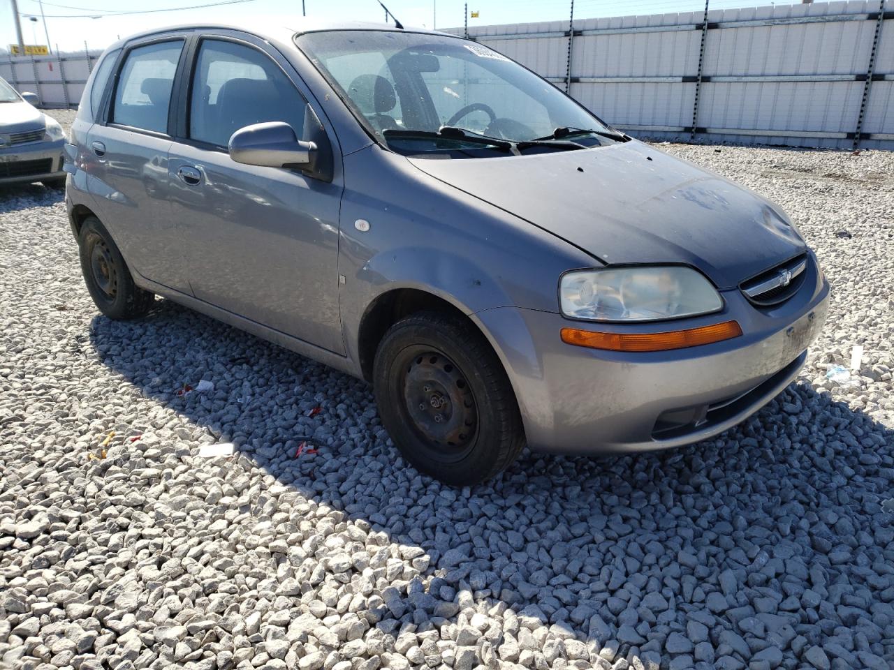 CHEVROLET AVEO BASE 2007 with VIN KL1TD66617B710563 - Photo from auction