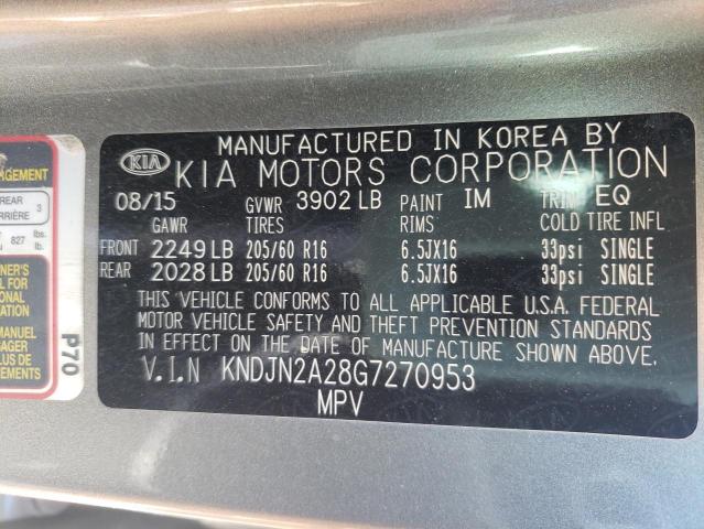 Zdjęcie 10 z aukcji – 2016 KIA SOUL z VIN KNDJN2A28G7270953