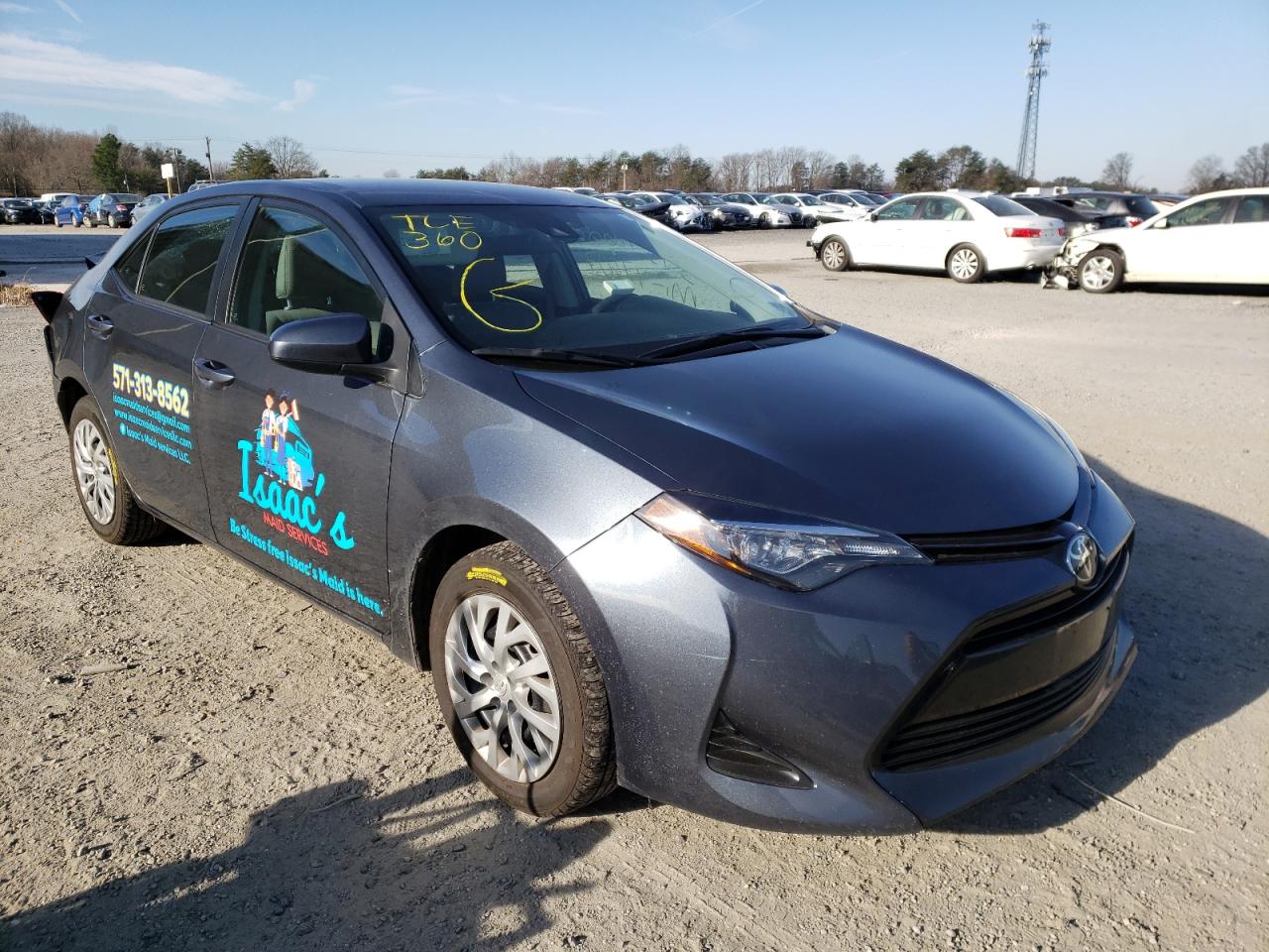 TOYOTA COROLLA L 2019 with VIN 2T1BURHE2KC185646 - Photo from auction