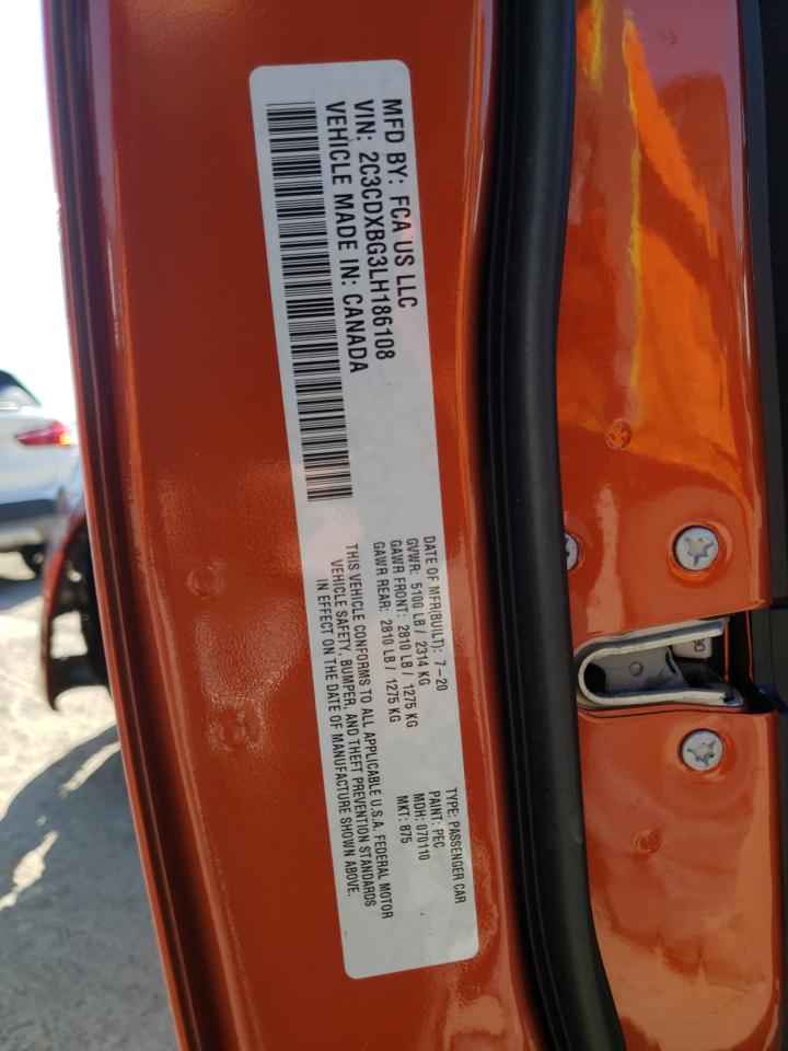 Photo 10 from auction – 2020 DODGE CHARGER SX with VIN 2C3CDXBG3LH186108