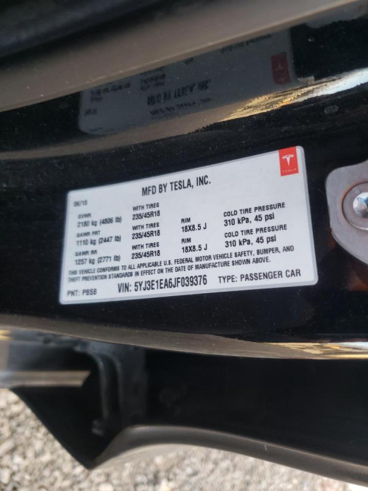 Photo 10 from auction – 2018 TESLA MODEL 3 with VIN 5YJ3E1EA6JF039376