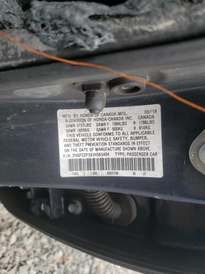 Photo 10 from auction – 2018 HONDA CIVIC LX with VIN 2HGFC2F5XJH565404