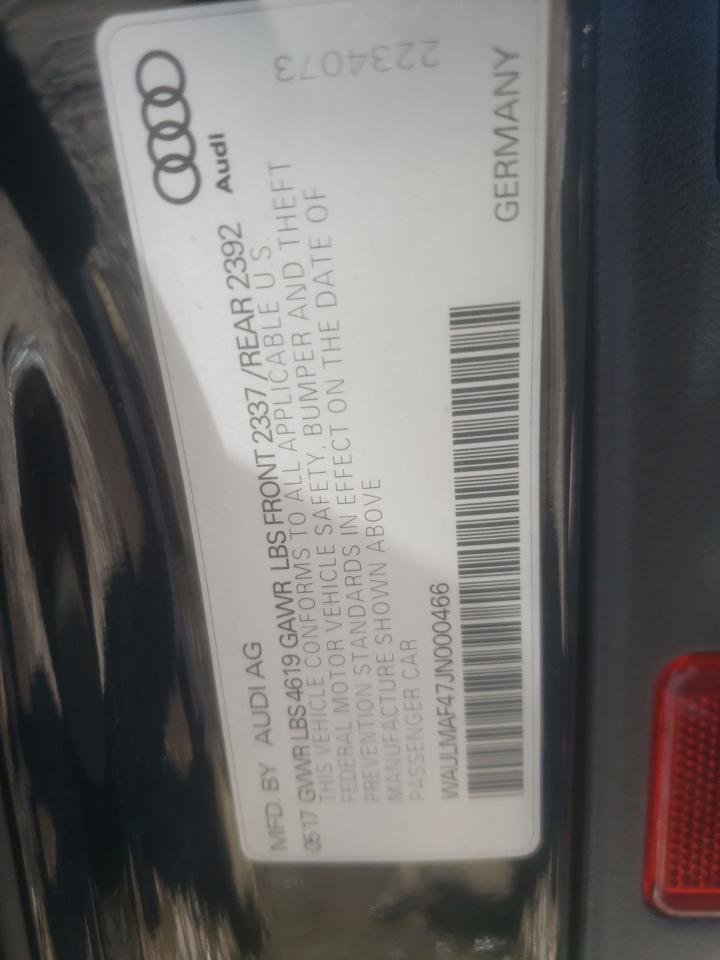 Photo 10 from auction – 2018 AUDI A4 PREMIUM with VIN WAULMAF47JN000466