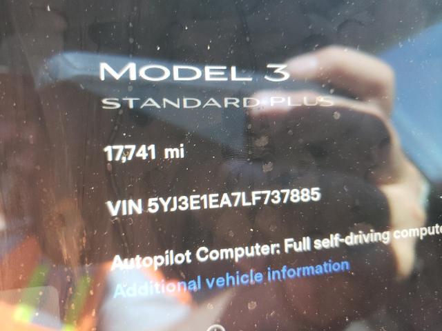 Photo 8 from auction – 2020 TESLA MODEL 3 with VIN 5YJ3E1EA7LF737885
