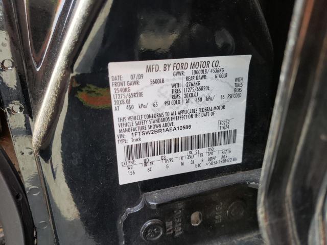 Photo 10 from auction – 2010 FORD F250 SUPER with VIN 1FTSW2BR1AEA10586