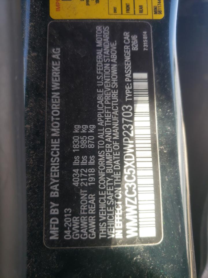 Zdjęcie 10 z aukcji – 2013 MINI COOPER S C z VIN WMWZC3C5XDWP23703