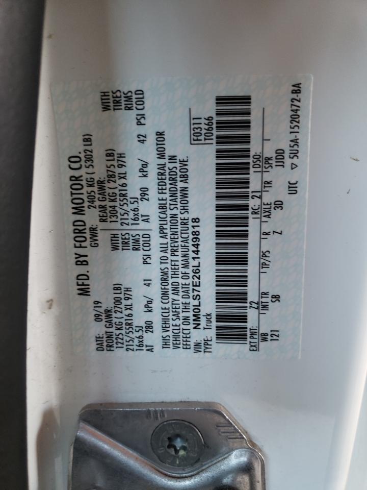 Photo 10 from auction – 2020 FORD TRANSIT CO with VIN NM0LS7E26L1449818