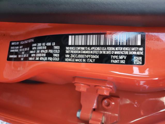 Photo 10 from auction – 2017 JEEP RENEGADE L with VIN ZACCJBBB7HPF58454