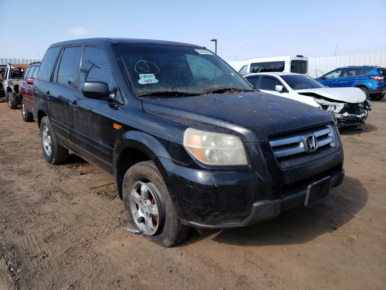 HONDA PILOT LX 2007 with VIN 2HKYF18177H508130 - Photo from auction