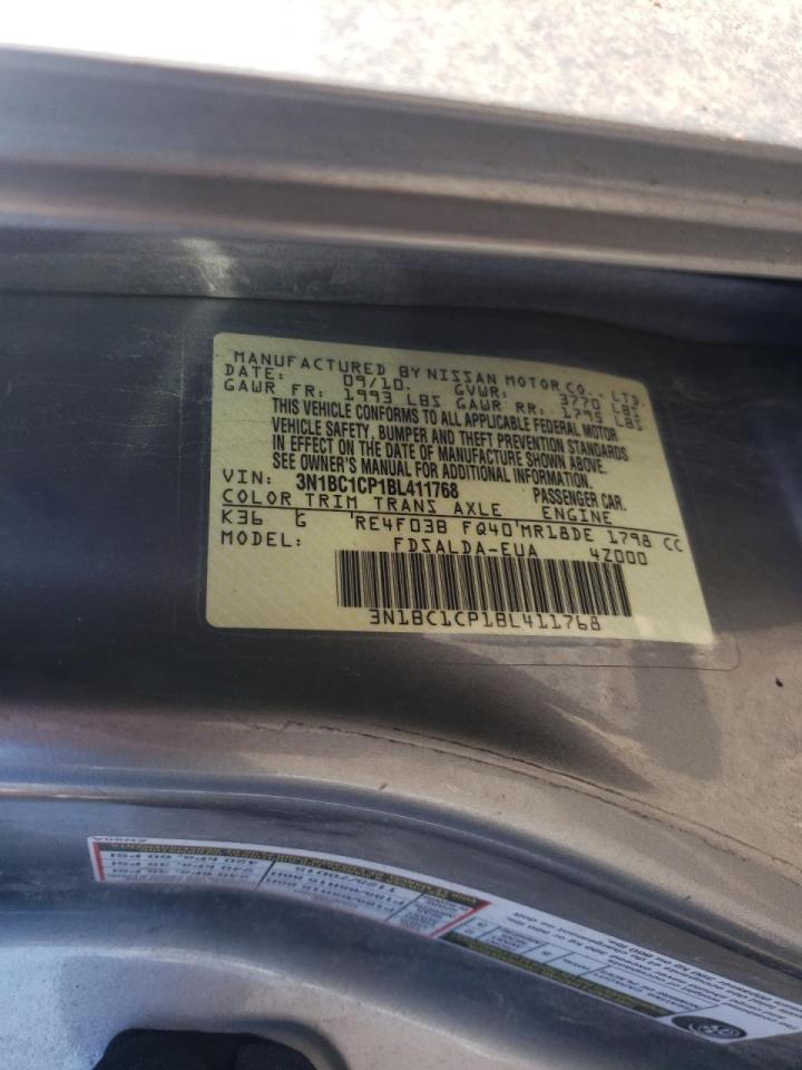 Photo 10 from auction – 2011 NISSAN VERSA S with VIN 3N1BC1CP1BL411768