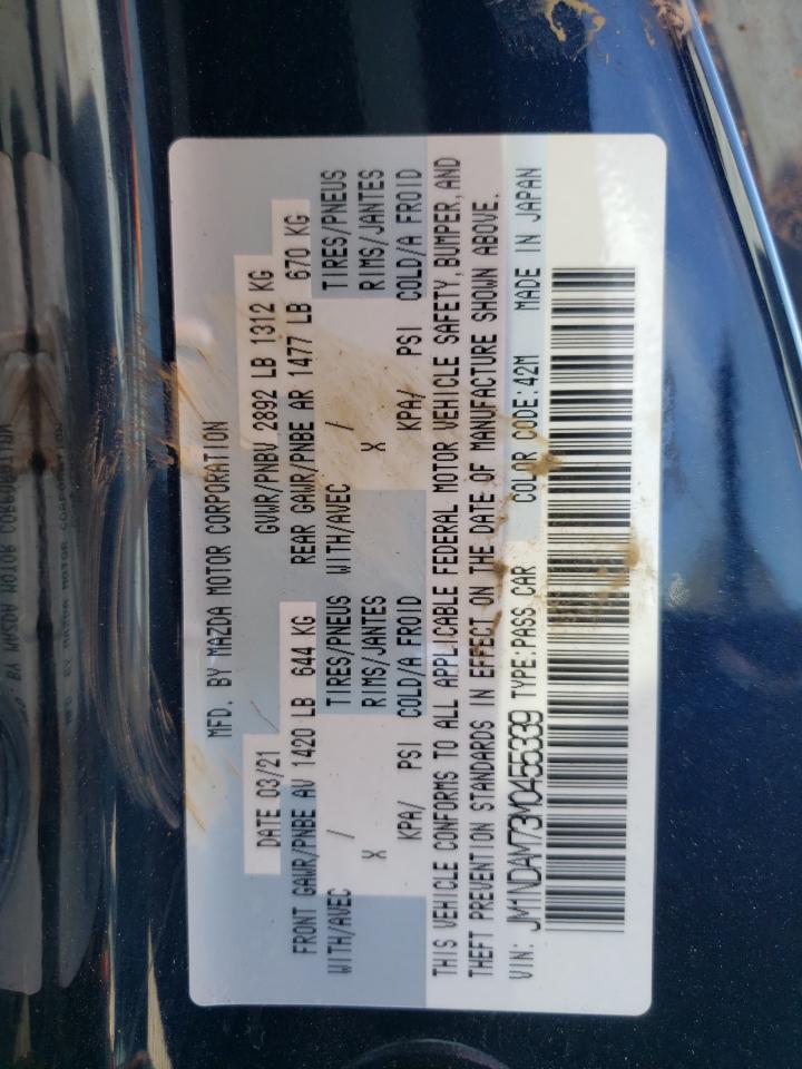 Photo 10 from auction – 2021 MAZDA MX-5 MIATA with VIN JM1NDAM73M0455339