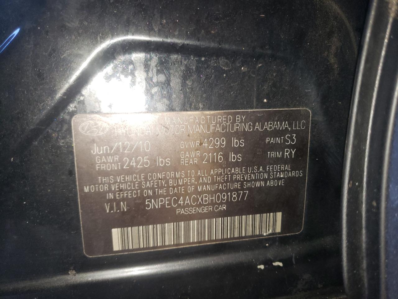 Photo 10 from auction – 2017 HYUNDAI ELANTRA with VIN 5NPEC4ACXBH091877