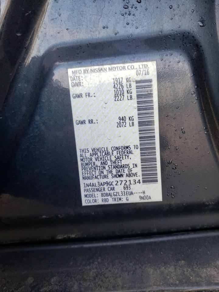 Photo 10 from auction – 2016 NISSAN ALTIMA 2.5 with VIN 1N4AL3AP9GC272134
