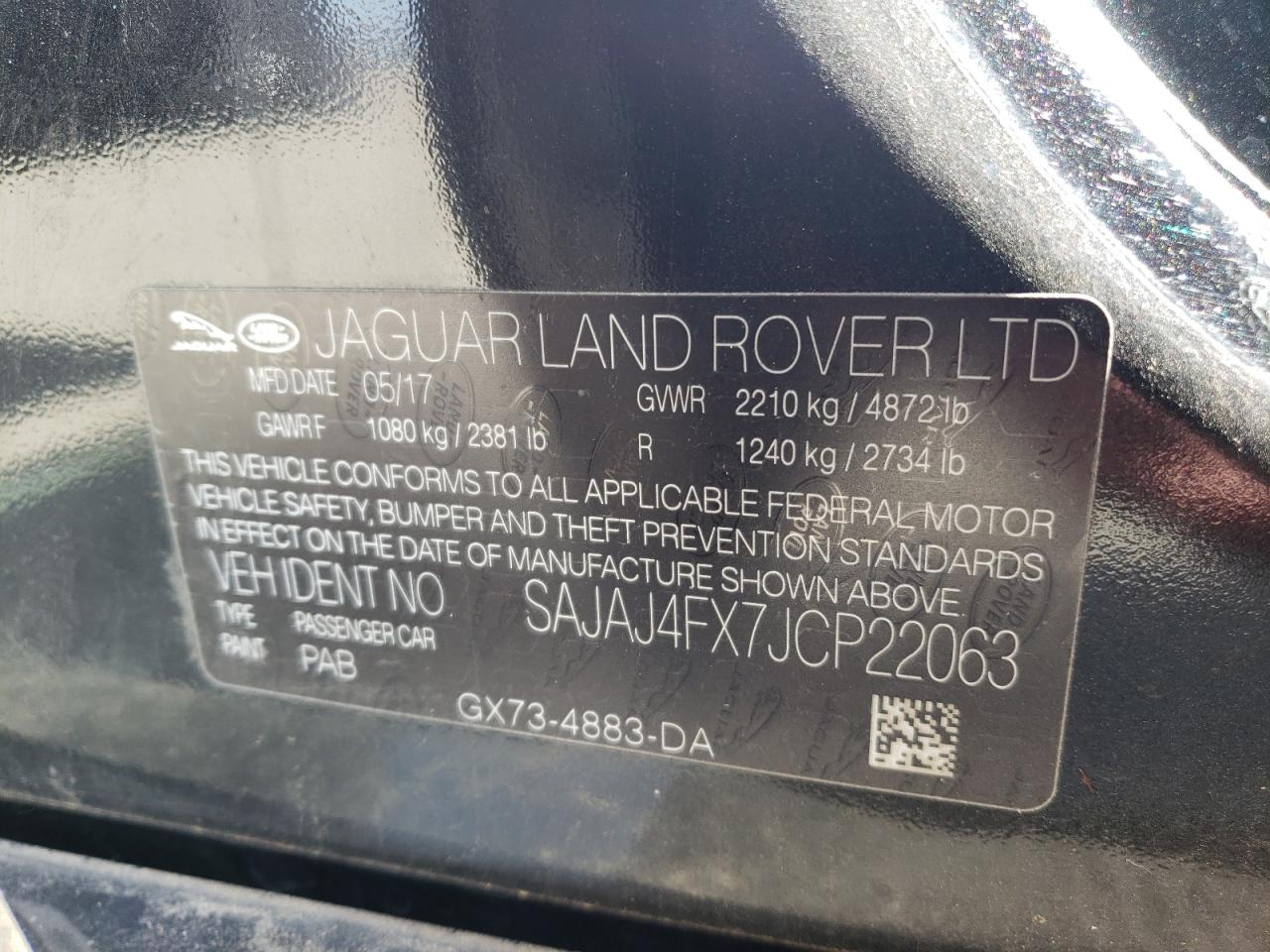 Photo 10 from auction – 2018 JAGUAR XE PREMIUM with VIN SAJAJ4FX7JCP22063