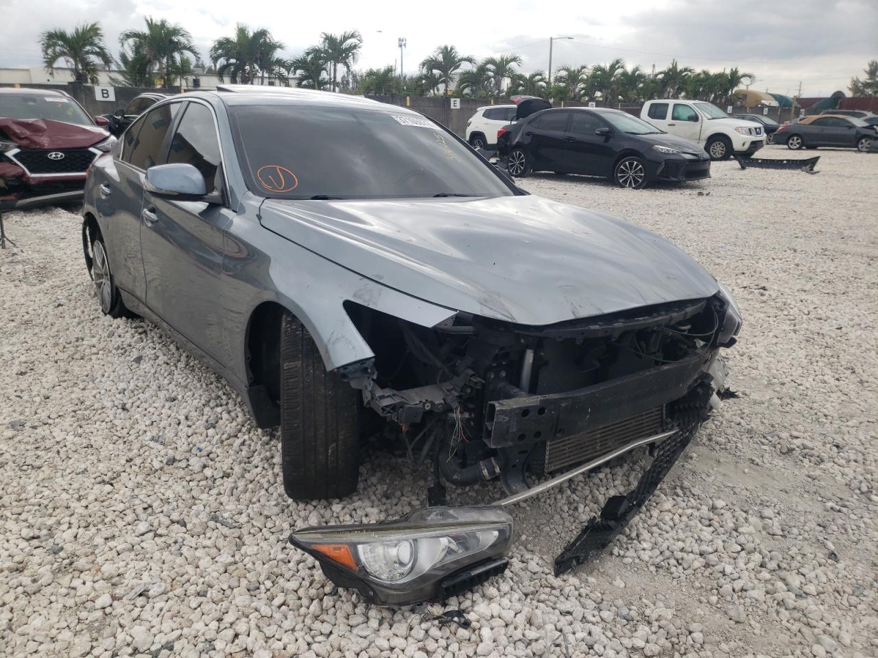 INFINITI Q50 BASE 2016 with VIN JN1CV7APXGM200036 - Photo from auction