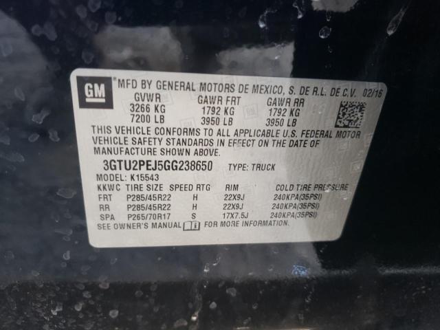 Photo 10 from auction – 2016 GMC SIERRA K15 with VIN 3GTU2PEJ5GG238650