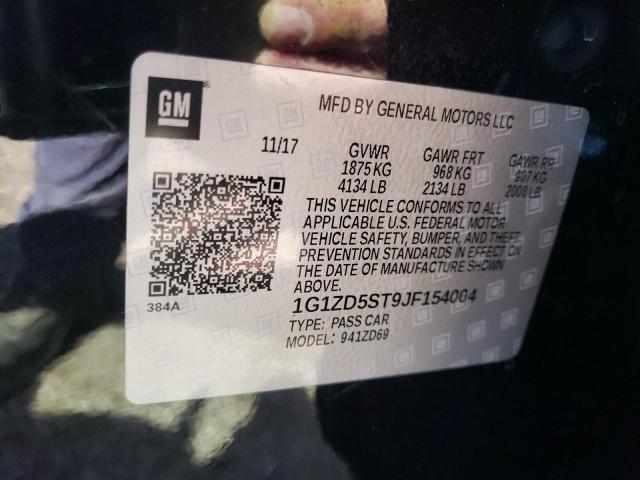 Photo 10 from auction – 2018 CHEVROLET MALIBU LT with VIN 1G1ZD5ST9JF154004