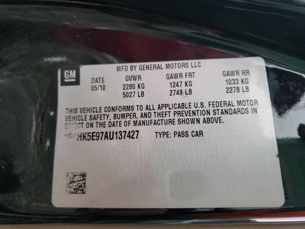 Photo 10 from auction – 2010 BUICK LUCERNE SU with VIN 1G4HK5E97AU137427