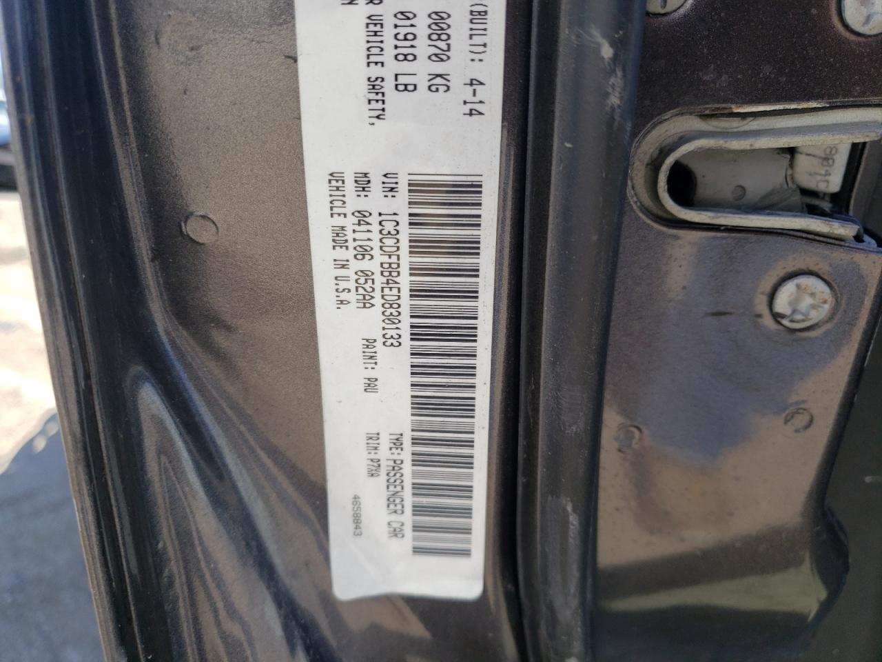 Photo 10 from auction – 2014 DODGE DART SXT with VIN 1C3CDFBB4ED830133