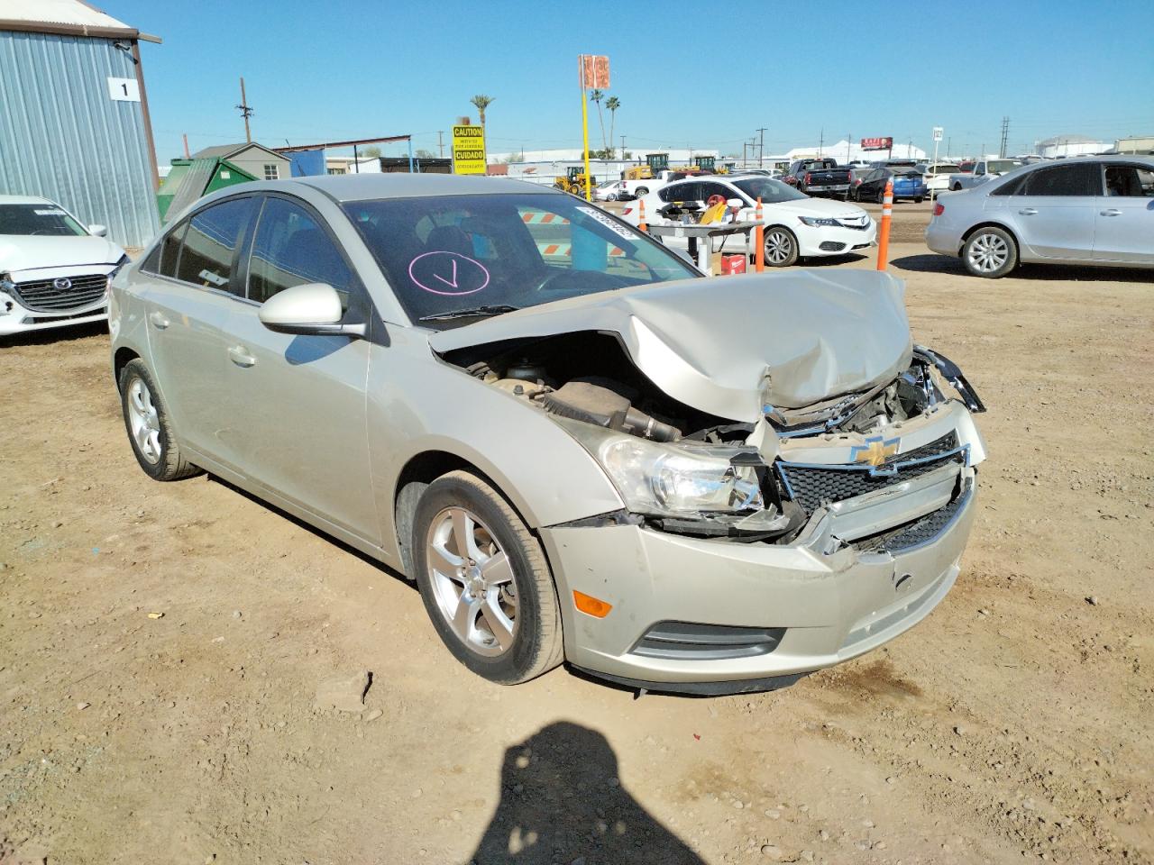 CHEVROLET CRUZE LT 2014 with VIN 1G1PC5SB7E7203363 - Photo from auction
