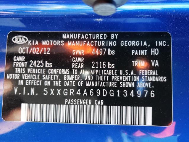Photo 10 from auction – 2013 KIA OPTIMA SX with VIN 5XXGR4A69DG134976