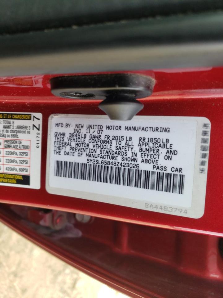 Photo 10 from auction – 2008 PONTIAC VIBE with VIN 5Y2SL65848Z423026