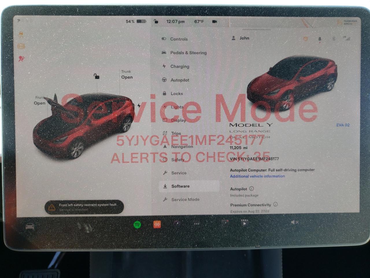 Photo 8 from auction – 2021 TESLA MODEL Y with VIN 5YJYGAEE1MF245177