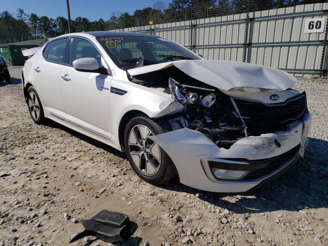 KIA OPTIMA HYB 2013 with VIN KNAGM4AD7D5047799 - Photo from auction