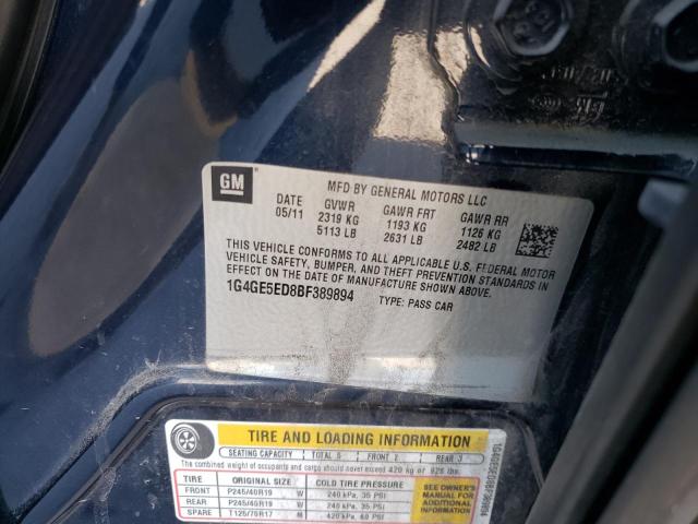 Photo 10 from auction – 2011 BUICK LACROSSE C with VIN 1G4GE5ED8BF389894
