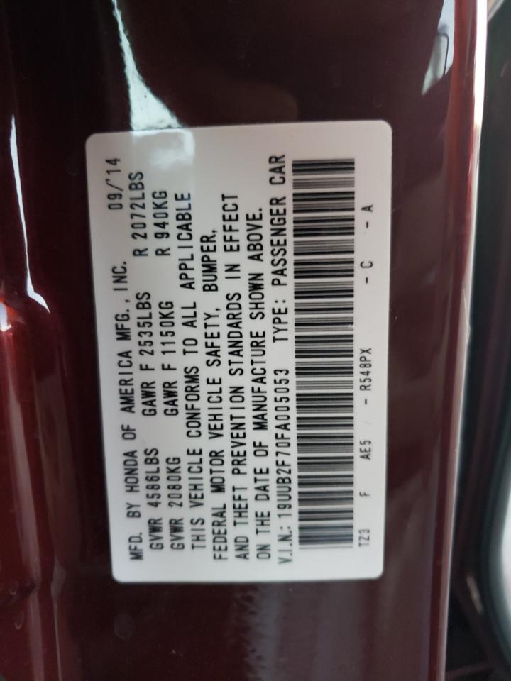 Photo 10 from auction – 2015 ACURA TLX ADVANC with VIN 19UUB2F70FA005053