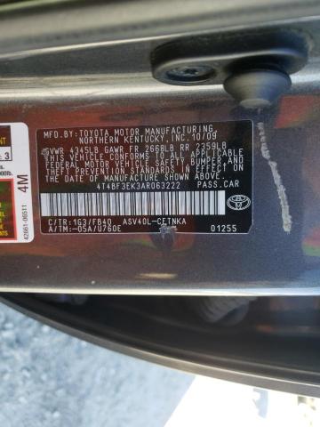 Photo 10 from auction – 2010 TOYOTA CAMRY BASE with VIN 4T4BF3EK3AR063222