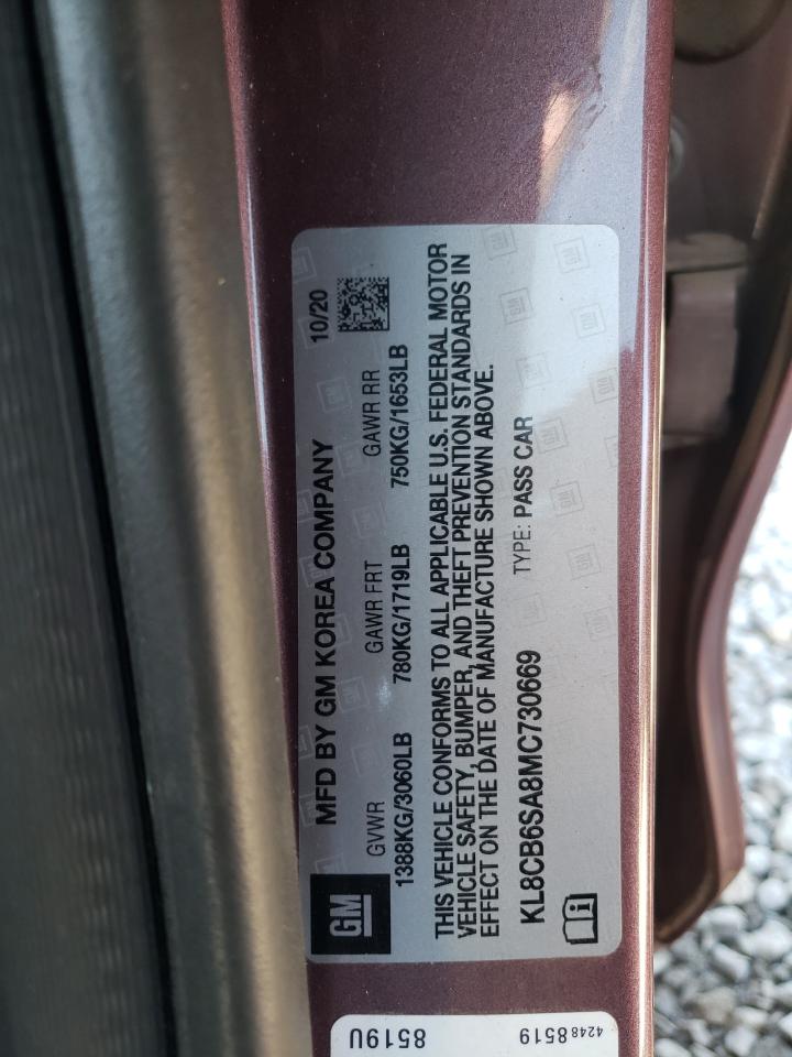 Foto 10 de la subasta – 2021 CHEVROLET SPARK LS con VIN KL8CB6SA8MC730669