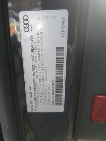 Photo 10 from auction – 2021 AUDI A6 PREMIUM with VIN WAUE3AF26MN058227