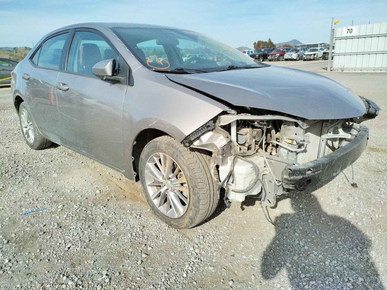 TOYOTA COROLLA L 2015 with VIN 2T1BURHE3FC393783 - Photo from auction