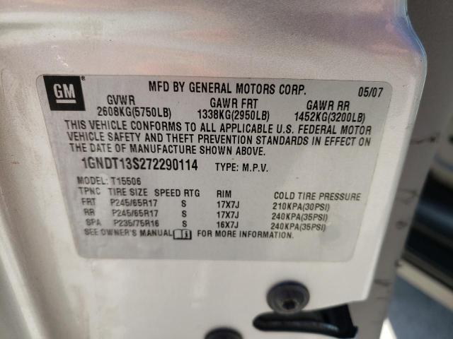 Photo 10 from auction – 2007 CHEVROLET TRAILBLAZE with VIN 1GNDT13S272290114