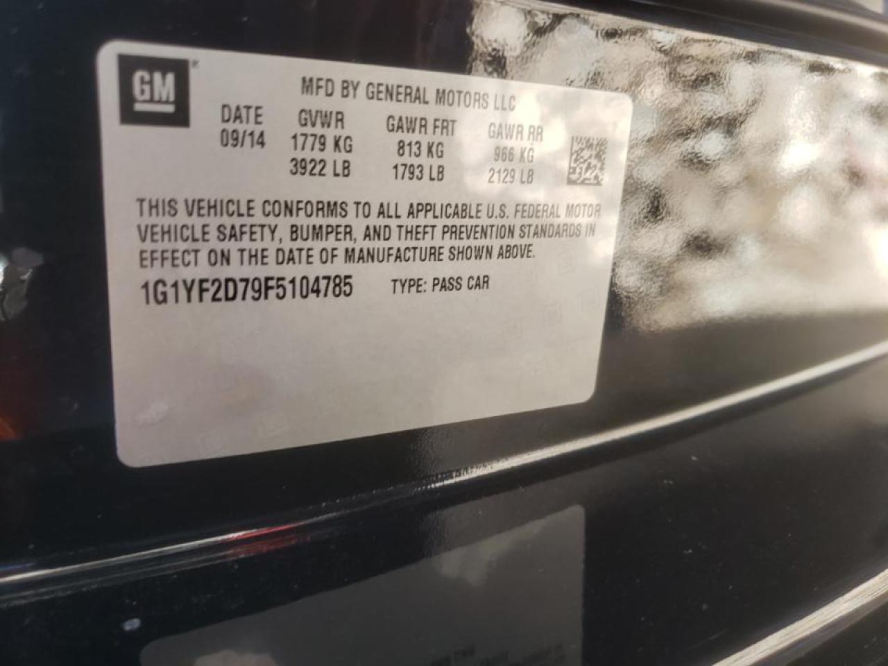 Photo 10 from auction – 2015 CHEVROLET CORVETTE S with VIN 1G1YF2D79F5104785