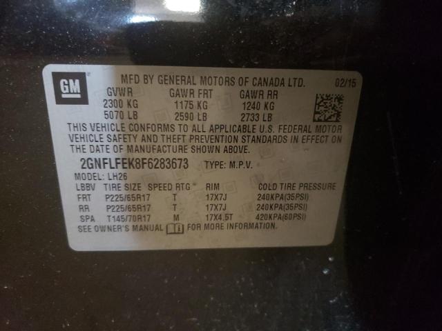 Photo 10 from auction – 2015 CHEVROLET EQUINOX LT with VIN 2GNFLFEK8F6283673