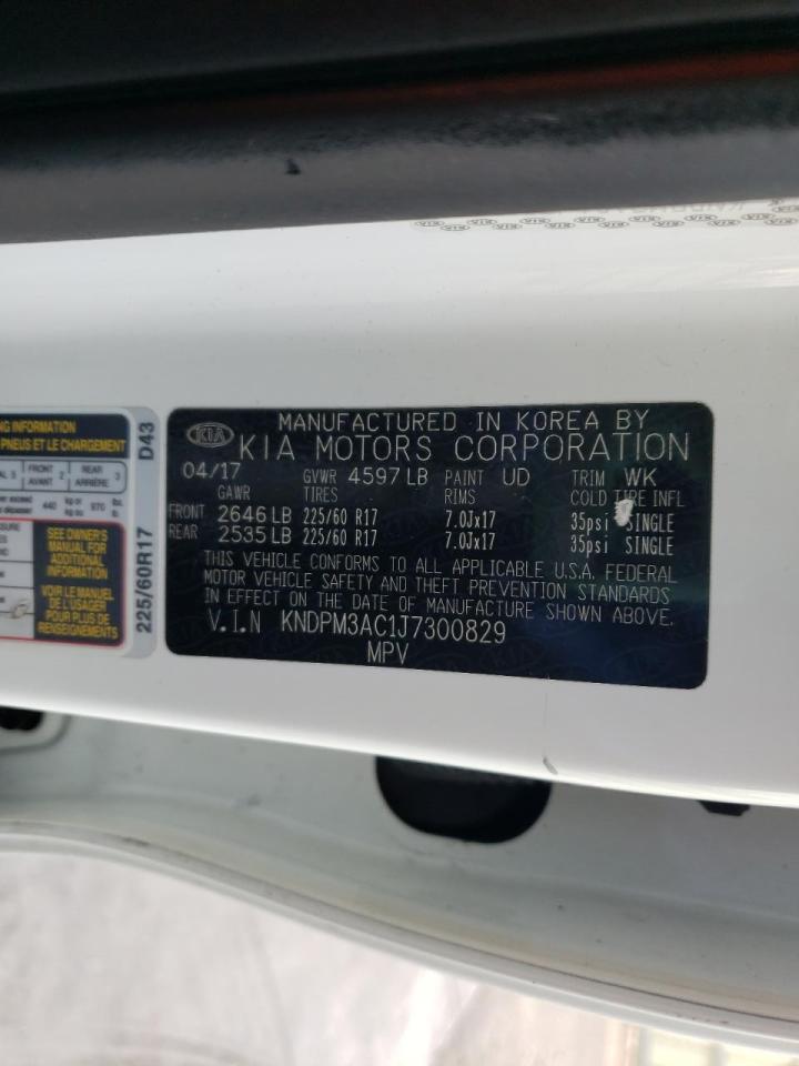 Photo 10 from auction – 2018 KIA SPORTAGE L with VIN KNDPM3AC1J7300829