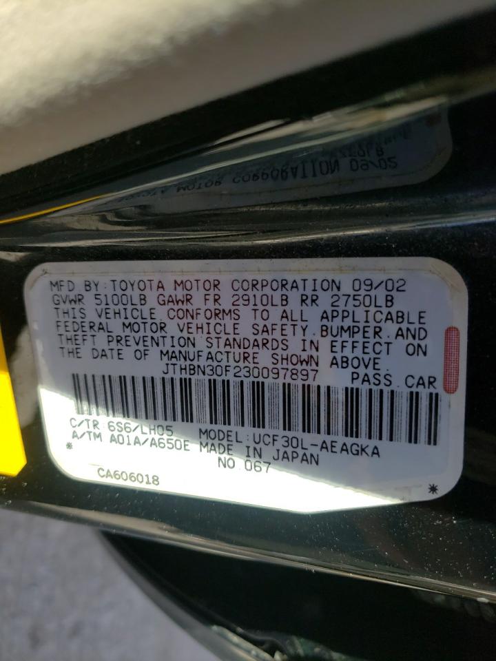 Photo 10 from auction – 2003 LEXUS LS 430 with VIN JTHBN30F230097897