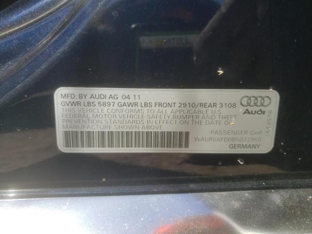 Photo 10 from auction – 2011 AUDI A8 L QUATT with VIN WAURVAFD0BN022950