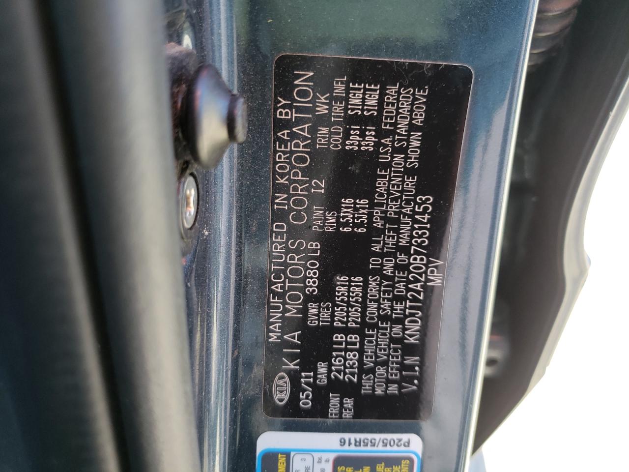 Photo 10 from auction – 2011 KIA SOUL + with VIN KNDJT2A20B7331453