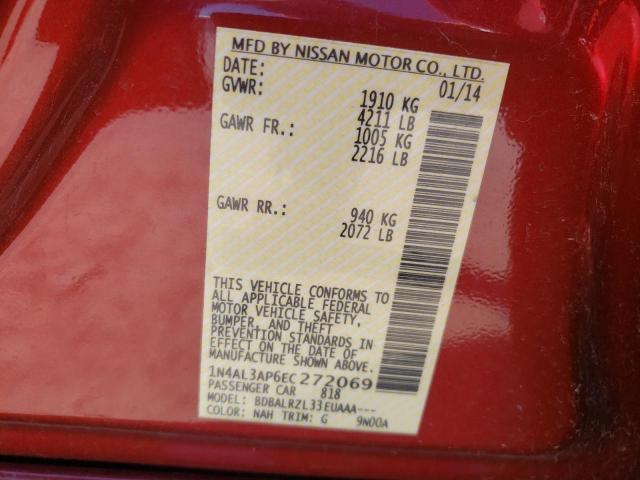 Photo 10 from auction – 2014 NISSAN ALTIMA 2.5 with VIN 1N4AL3AP6EC272069