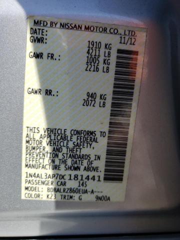 Photo 10 from auction – 2013 NISSAN ALTIMA 2.5 with VIN 1N4AL3AP7DC181441