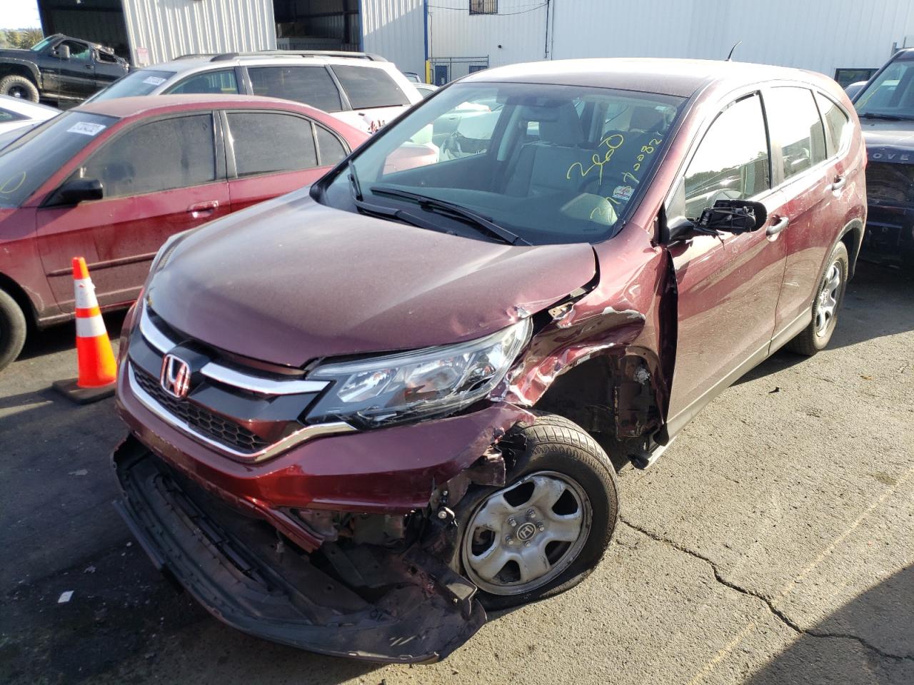 Photo 2 from auction – 2015 HONDA CR-V LX with VIN 5J6RM4H34FL084195